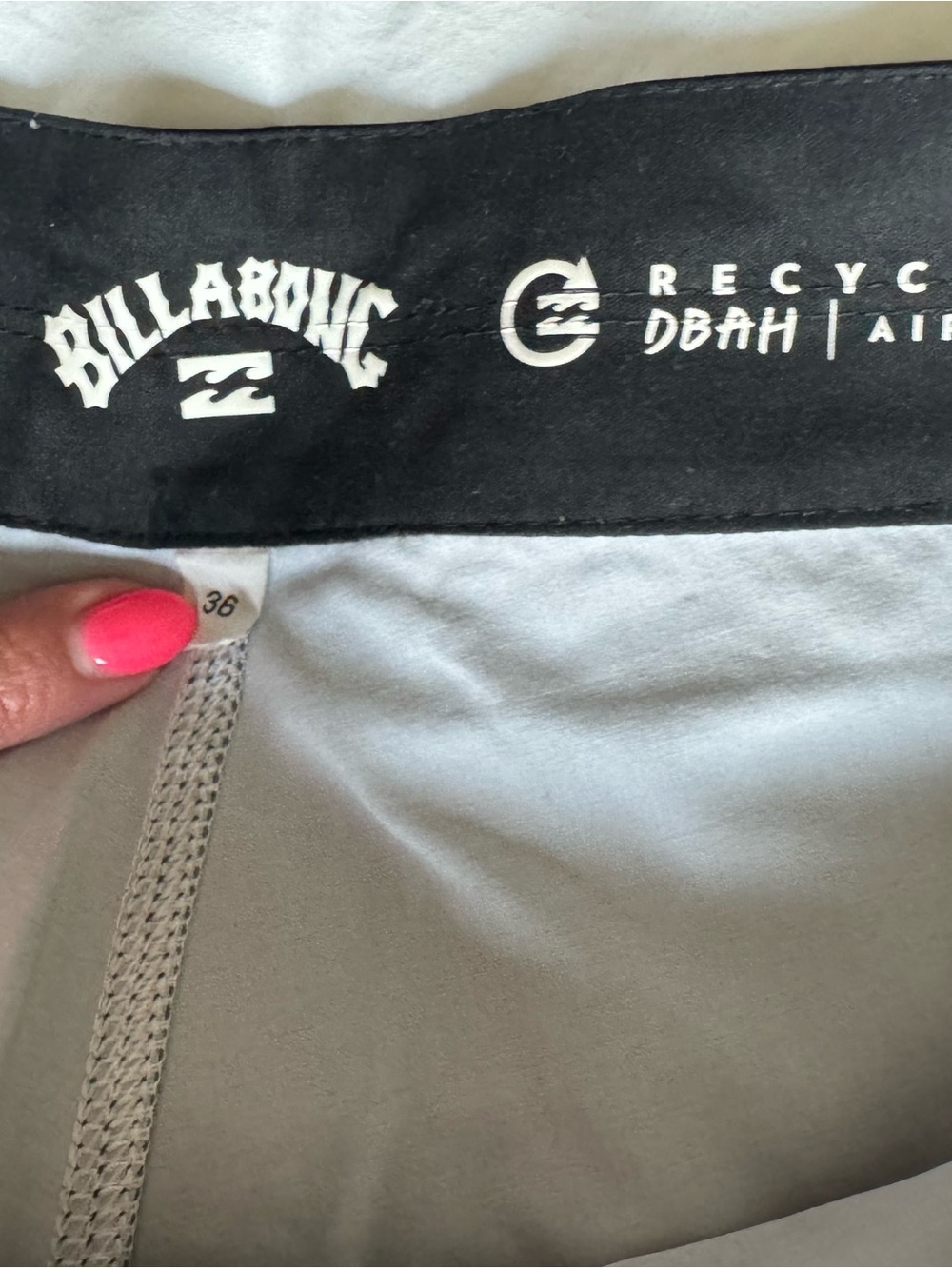 Billabong Black Swim Board Shorts with Mint Side Trim - Picture 2 of 3